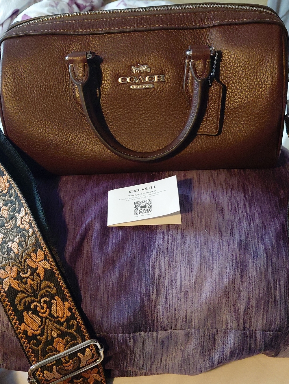 Coach Women's Leather Satchel Bag in Brown